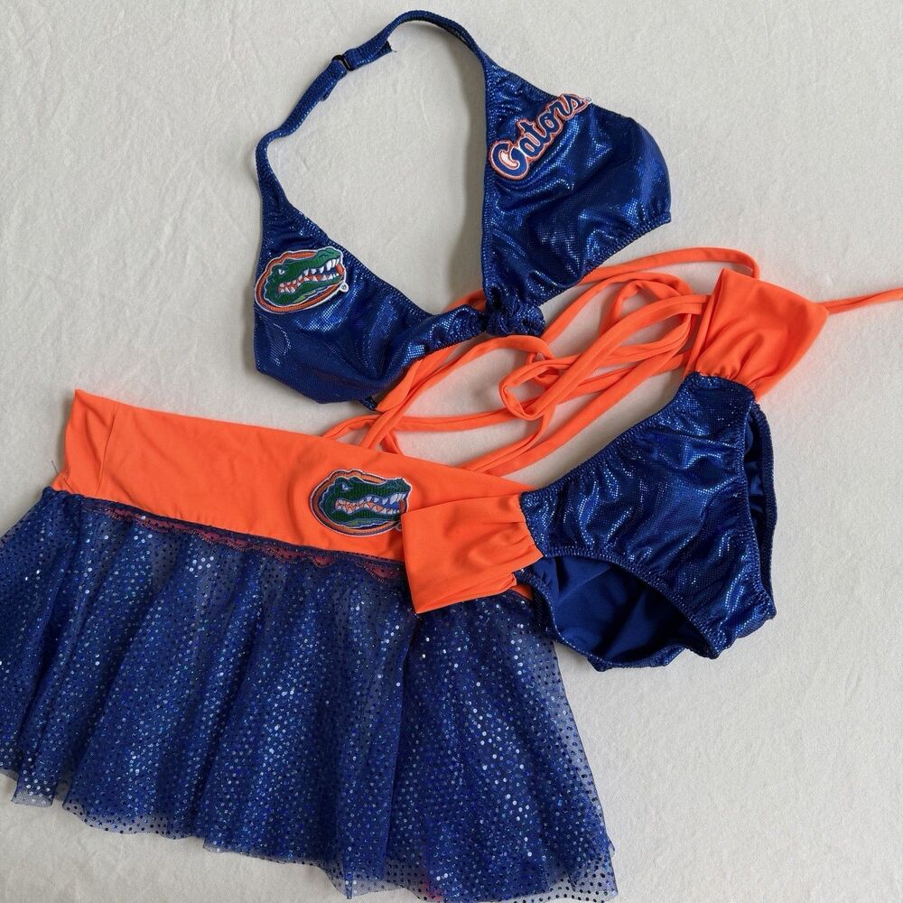 University of Florida UF Gators Bikini Swimsuit Small Game Day Pango Custom Made